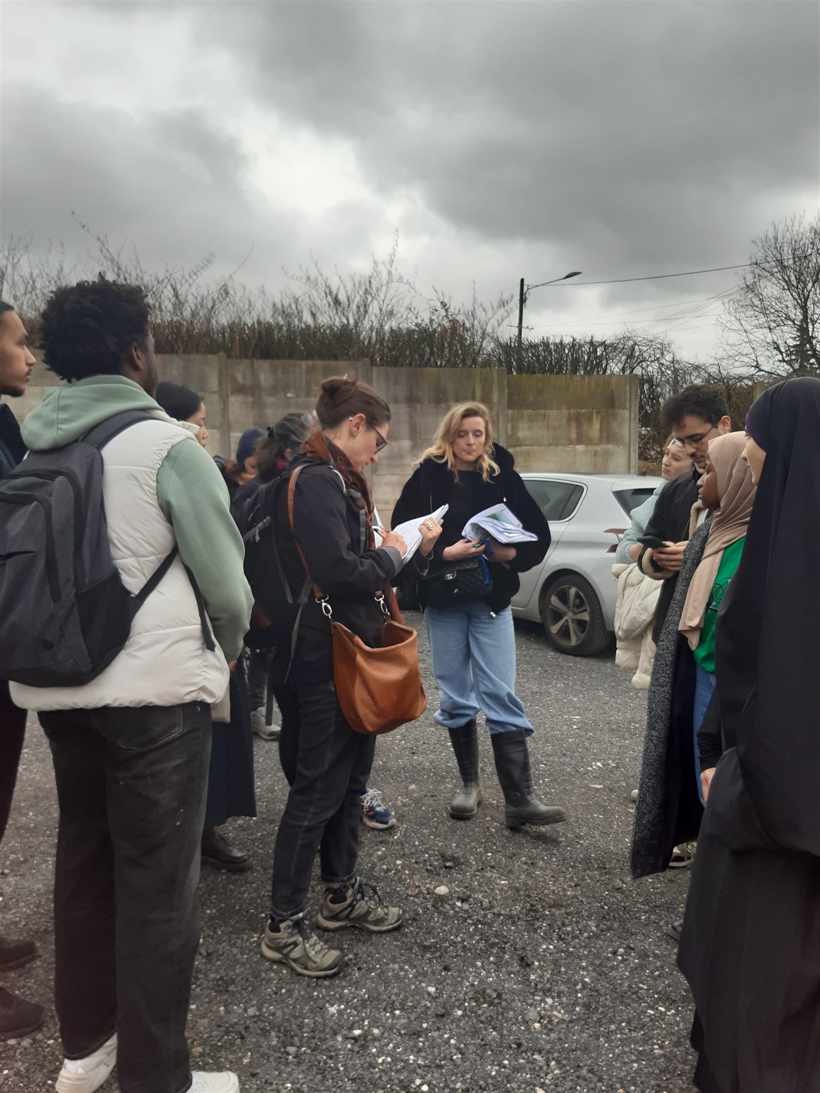Étudiants en licence de géographie accueillis sur le chantier du Bois du Seigneur, mars 2024